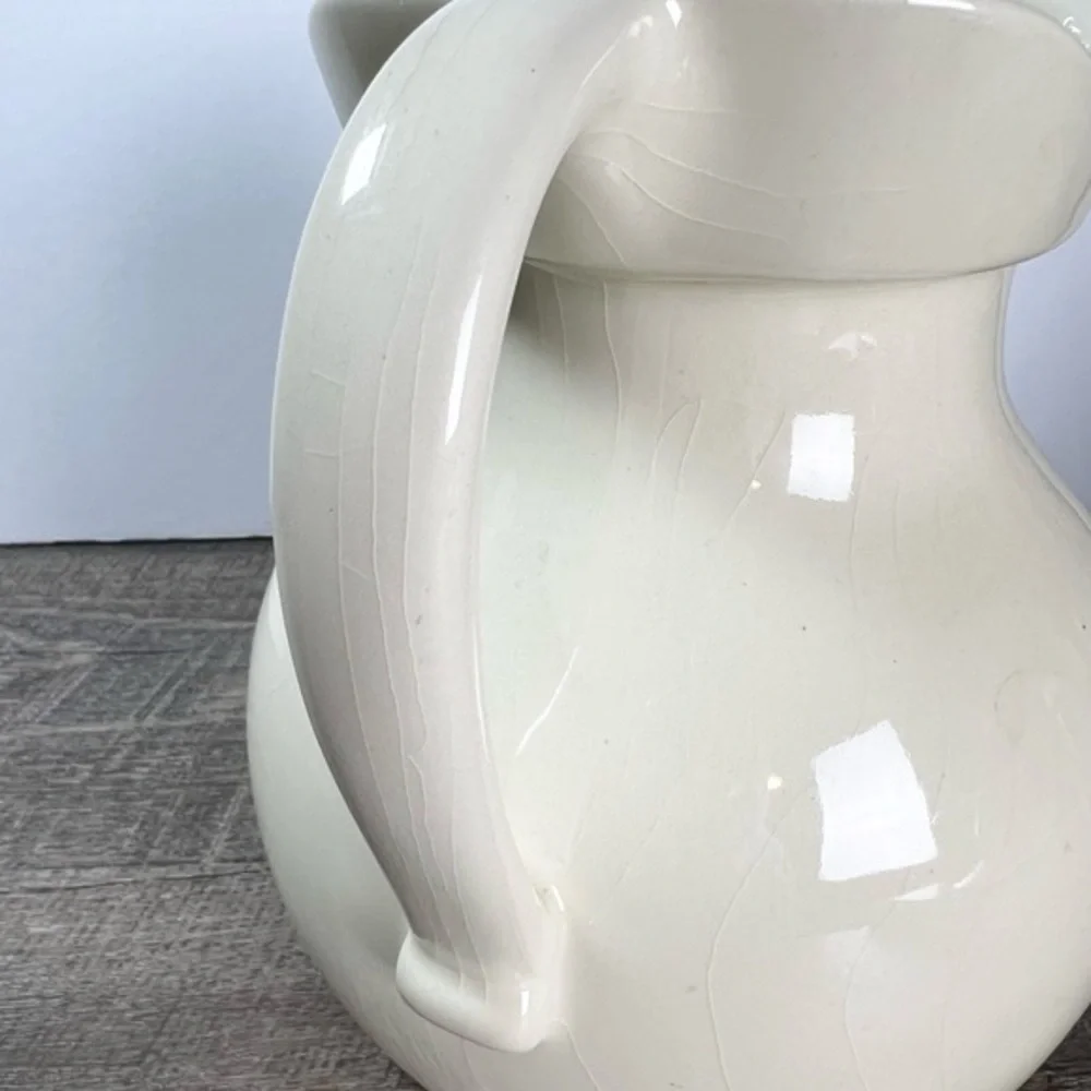 McCoy Pottery‎ pitcher cream color crazing Farmhouse vintage